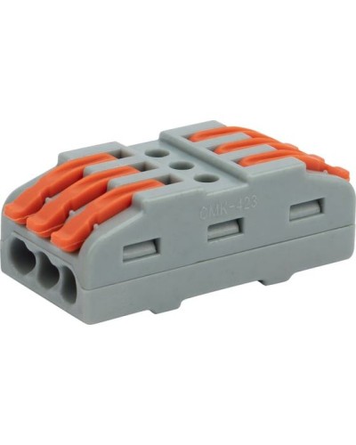 Клемма соединительная многоразовая проходная 3 полюса, серая (25 шт./уп.) REXANT (07-6263-3) в Стерлитамаке Монтажные материалы Pintop.ru