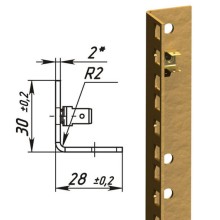 Направляющие L-образные для шкафов 24U (2 шт/уп.) TLK TLK-VNS2-L-24U