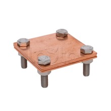 Зажим полоса 40 - полоса 40 (3 пластины 70x70мм) Cu EKF PROxima (lp-g3105-cu)