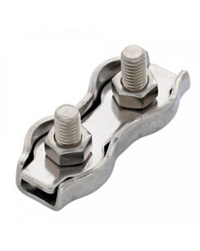 Зажим троса двойной D4мм Duplex (100шт/уп) Промрукав (PR08.3889) в Стерлитамаке Держатели, клипсы, скобы Pintop.ru