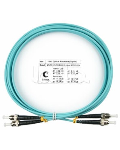 Патч-корд волоконно-оптический MM 50/125 duplex ST-ST LSZH (3 м) Cabeus FOP-50-ST-ST-3m в Стерлитамаке Патч-корды оптические Pintop.ru
