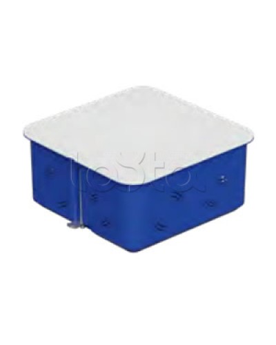 Коробка распред с крышкойдля г/к 100x100х50мм с металл. лапками, синий IP30 (1шт) Экопласт (44667-1) в Стерлитамаке Распределительные коробки Pintop.ru
