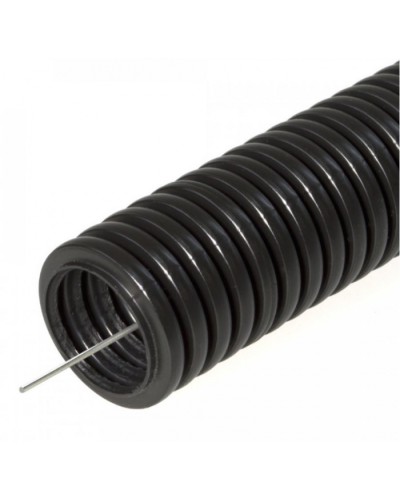 Труба гофрированная ПНД тяжёлая 750 Н безгалогенная (HF) стойкая к ультрафиолету черная с/з д63 (15м/360м уп/пал) Промрукав (PR.026341) в Стерлитамаке Труба гофрированная Pintop.ru
