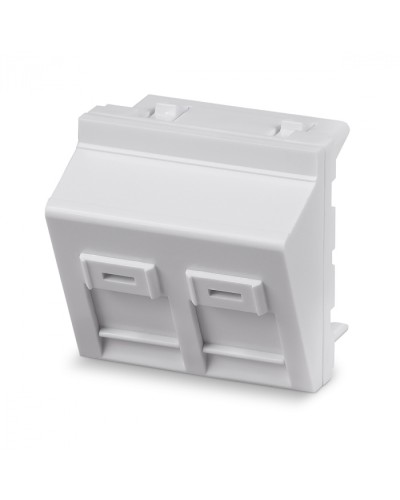 Вставка 45x45 (Mosaic) для 2 модулей формата Keystone Jack, угловая Cabeus (FP-A-45-2M) в Стерлитамаке Модули Keystone Pintop.ru