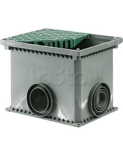 Смотровой переходной колодец без дна для двустенных труб 335х240х255 мм DKC 025003 в Стерлитамаке Распределительные коробки Pintop.ru