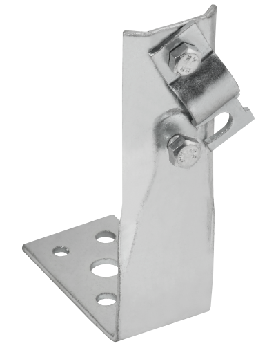 Держатель проводника круглого 6-10мм винтовой угловой h=150мм оцинкованная сталь IEK (ZDP87-11-1-16-150) в Стерлитамаке Крепеж Pintop.ru