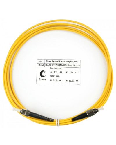 Шнур оптический simplex FC-ST 9/125 sm 3м LSZH Cabeus FOP(s)-9-FC-ST-3m в Стерлитамаке Патч-корды оптические Pintop.ru