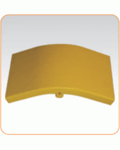 Крышка внешнего изгиба 45° оптического лотка 240 мм, желтая LANMASTER LAN-OT240-EC45C в Стерлитамаке Аксессуары для кабель-канала Pintop.ru