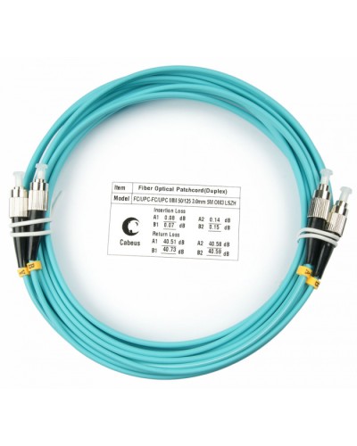 Шнур оптический duplex FC-FC 50/125 mm OM3 7м LSZH Cabeus FOP-50-FC-FC-7m в Стерлитамаке Патч-корды и пигтейлы Pintop.ru