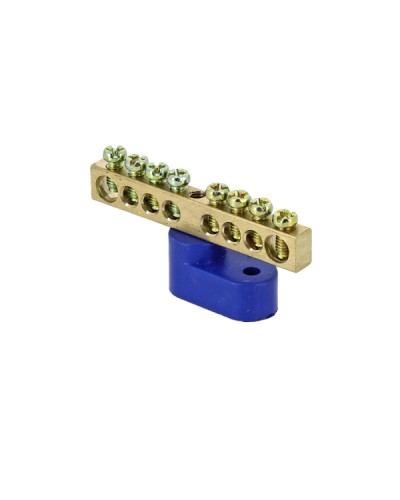 Шина 0 N (6х9мм) 8 отверстий латунь синий угловой изолятор EKF PROxima (sn0-63-08-1) в Стерлитамаке Аксессуары для стоек и шкафов Pintop.ru