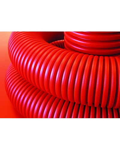 Труба гибкая двустенная для каб. канализации д.75мм, цвет черный, 100м, с протяжкой DKC 121975A100 в Стерлитамаке Труба гофрированная Pintop.ru