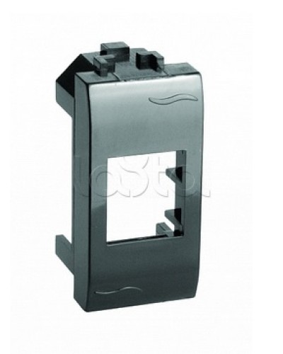 Адаптер для информационных разъемов Keystone, черный, 1мод. DKC (77607N) в Стерлитамаке Аксессуары для стоек и шкафов Pintop.ru