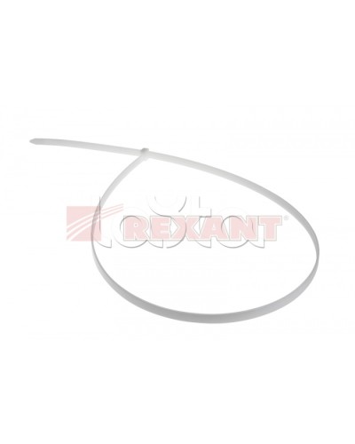 Хомут-стяжка нейлоновый 9х900 мм белый (100шт/уп) REXANT 07-0900 в Стерлитамаке Стяжки-хомуты Pintop.ru