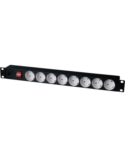 Блок розеток 1U, 8 розеток Schuko с фильтром TLK TLK-RS08MF1-BK в Стерлитамаке Блоки розеток Pintop.ru