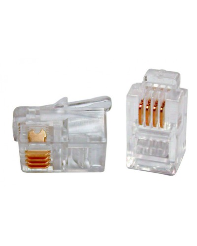 Коннектор телефонный для телефонных трубок Cabeus 4P4C в Стерлитамаке Коннекторы и разъемы Pintop.ru