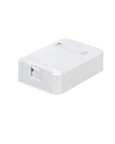 Корпус настенной розетки для установки 1-ой вставки типа Keystone Jack, белый в Стерлитамаке Коммутационные изделия Pintop.ru