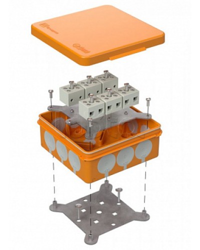 Коробка огнестойкая для о/п двухкомпонентная Е15-Е120 100х100х40 Промрукав (60-0303-FR6.0-12) в Стерлитамаке Огнестойкие кабельные линии Pintop.ru