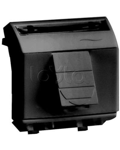 Компьютерная розетка RJ-45, кат.6A 8P8C, Hyperline, Dual IDC: 110&Krone Brava, черн., 2мод DKC 77679N в Стерлитамаке Розетки компьютерные и телефонные Pintop.ru