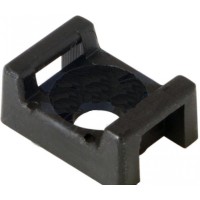 Площадка для крепления стяжки 22.2х16 мм ЧЕРНАЯ 100 шт (10шт/уп) REXANT 07-2103