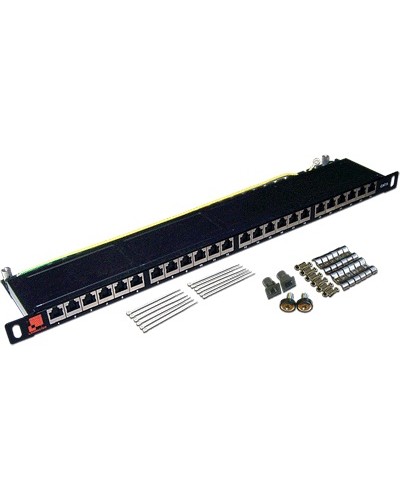 Патч-панель 19, 24 порта RJ-45, категория 6, STP, 0.5U, компактная LANMASTER LAN-PPC24S6 в Стерлитамаке Патч панель Pintop.ru