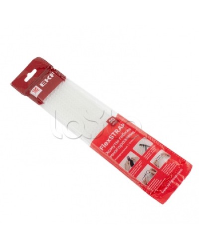 Хомут гибкий (20 шт.) белый FlexSTRAP EKF (plc-fs-wr) в Стерлитамаке Стяжки-хомуты Pintop.ru