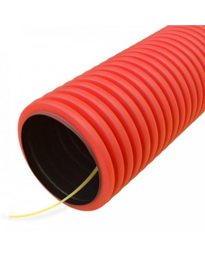 Труба гофрированная двустенная ПНД гибкая тип 750 (SN38) с/з красная д50 (100м/уп) Промрукав (PR15.0041) в Стерлитамаке Труба гофрированная Pintop.ru
