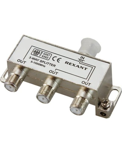 Делитель антенный, (3 TV), 5-1000 МГц REXANT 06-0041-C в Стерлитамаке Системы видеонаблюдения Pintop.ru