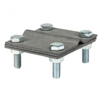 Зажим полоса 40 - прут 10 (3 пластины 70x70мм) Cu EKF PROxima (lp-g3101-cu)