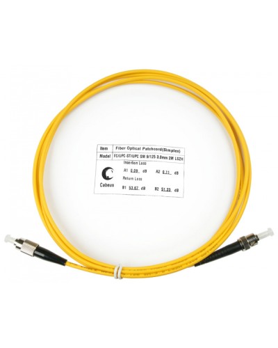 Шнур оптический simplex FC-ST 9/125 sm 2м LSZH Cabeus FOP(s)-9-FC-ST-2m в Стерлитамаке Патч-корды оптические Pintop.ru
