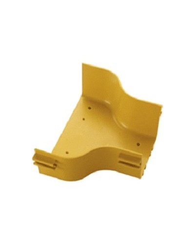 Переход горизонтальный с лотка 360 мм на лоток 240 мм, желтый LANMASTER LAN-OT360-RD240 в Стерлитамаке Аксессуары для кабель-канала Pintop.ru