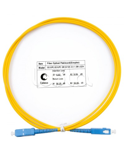 Шнур оптический simplex SC-SC 9/125 SM 1,5 м LSZH Cabeus FOP(s)-9-SC-SC-1,5M в Стерлитамаке Патч-корды оптические Pintop.ru