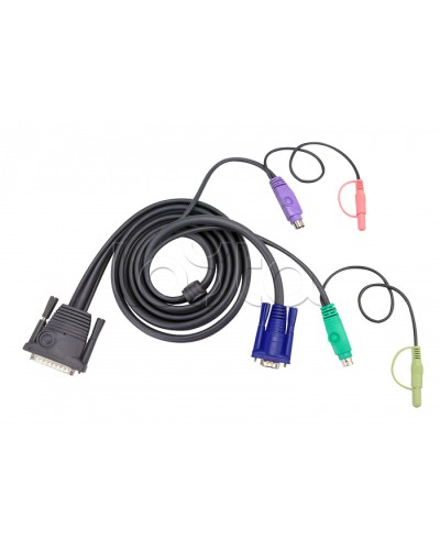 КВМ-кабель с интерфейсами передачи звука, PS/2, VGA (3м) ATEN 2L-1703P в Стерлитамаке Видеоусилители, Модуляторы, Делители Pintop.ru