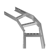 Угол горизонтальный 45° 500х80 (1,2) для лестничного лотка ПожТехКабель (650-316)