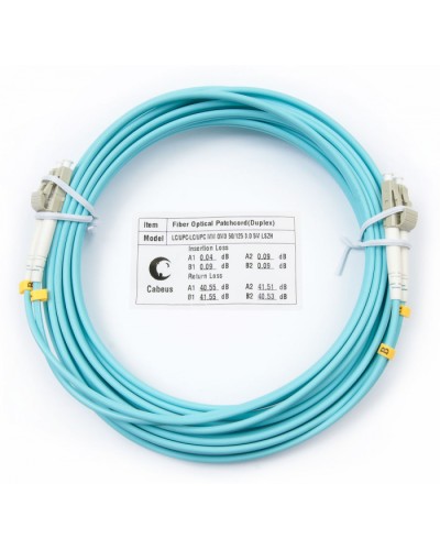 Патч-корд оптический MM 50/125 LC-LC (5м) LSZH duplex OM3 Cabeus FOP-50-LC-LC-5m в Стерлитамаке Патч-корды и пигтейлы Pintop.ru