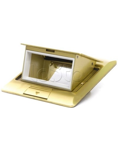 Люк в пол на 1.5 модуля (45х45мм), латунь Экопласт 70016 в Стерлитамаке Системы лючков и колонн Pintop.ru