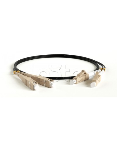 Патч-корд волоконно-оптический Hyperline FC-D2-50-LC/PR-LC/PR-H-3M-LSZH-BK в Стерлитамаке Патч-корды оптические Pintop.ru