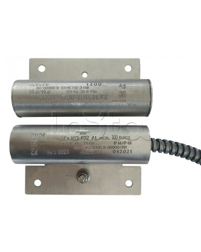 Извещатель охранный точечный магнитоконтактный взрывозащищённый Магнито-контакт Ех ИО102 Al исп.300 вывод с магнитом М-200 1Ex d IIC T6 Gb (кабель 2х0,75) в Стерлитамаке Извещатели охранные (Ex) Pintop.ru