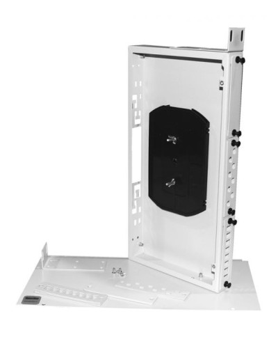 Бокс оптический универсальный 19, от 8 до 24 портов (SC, duplex LC, ST, FC), со сплайс пластиной, без пигтейлов и проходных адаптеров Hyperline FO-19R-1U-3xSLT-W140H42-24UN-GY в Стерлитамаке Кросс оптический Pintop.ru