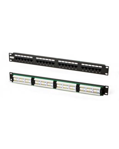 Патч-панель высокой плотности 19, 0.5U, 24 порта RJ-45, категория 5e, Dual IDC Hyperline PPHD-19-24-8P8C-C5e-110D в Стерлитамаке Патч панель Pintop.ru