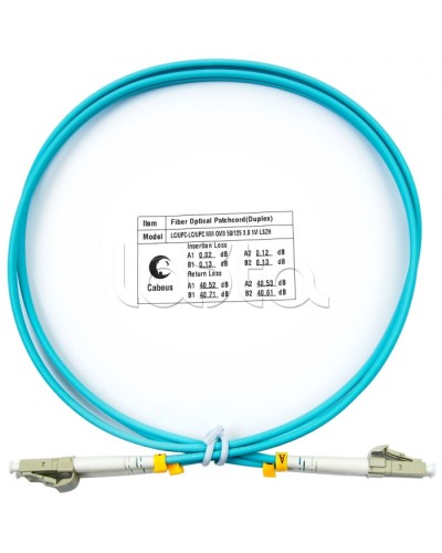 Патч-корд волоконно-оптический MM 50/125 duplex LC-LC LSZH (1м) Cabeus FOP-50-LC-LC-1m в Стерлитамаке Патч-корды оптические Pintop.ru