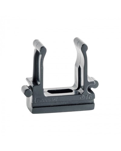 CF16G Держатель (клипса), без галогена, для труб D16мм, цвет чёрный (50шт)Экопласт (41716-50HF-BL) в Стерлитамаке Держатели, клипсы, скобы Pintop.ru