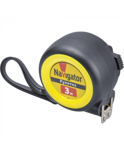 Рулетка Navigator 80 257 NMT-Ru01-A-3-16 (автостоп, 3 м*16 мм) в Стерлитамаке Аксессуары для кабель-канала Pintop.ru