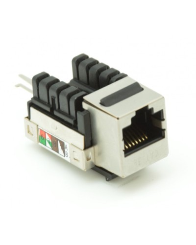 Модуль-вставка типа Keystone, Кат.5e (Класс D), 100МГц, RJ45/8P8C, 110/KRONE, T568A/B, экранированный, металлик, уп-ка 10шт. NETLAN EC-UKJ-SD2-MT-10 в Стерлитамаке Коннекторы Pintop.ru