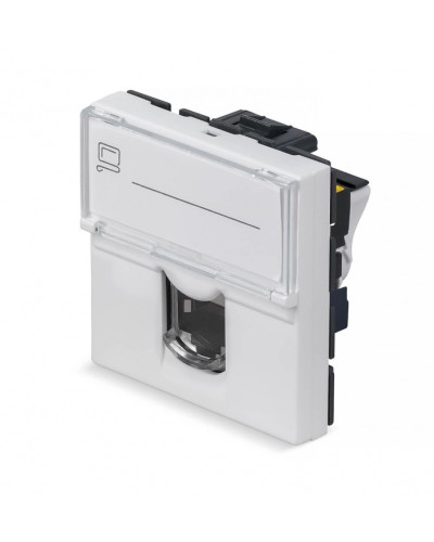 Модуль Keystone Jack RJ-45(8P8C), 180 градусов, категория 6a Cabeus (KJ-RJ45-Cat.6a-180T-FP-L-45) в Стерлитамаке Модули Keystone Pintop.ru