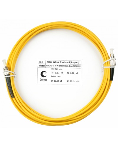Шнур оптический simplex FC-ST 9/125 sm 20м LSZH Cabeus FOP(s)-9-FC-ST-20m в Стерлитамаке Патч-корды оптические Pintop.ru