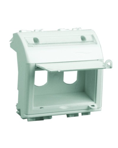 Адаптер для двух оптоволоконных разъемов типа ST, белый, 2 мод. DKC 76615B в Стерлитамаке Аксессуары для кабель-канала Pintop.ru