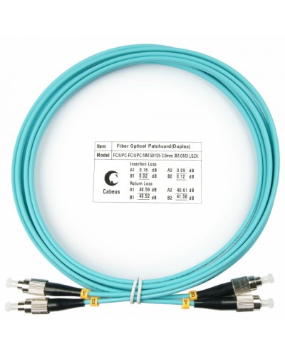 Шнур оптический duplex FC-FC 50/125 mm OM3 3м LSZH Cabeus FOP-50-FC-FC-3m в Стерлитамаке Патч-корды и пигтейлы Pintop.ru