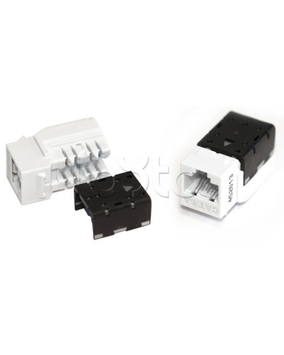 Вставка Keystone Jack RJ-45(8P8C), категория 6A, 110 IDC черная Hyperline (KJNE-8P8C-C6A-90-BK) в Стерлитамаке Модули Keystone Pintop.ru