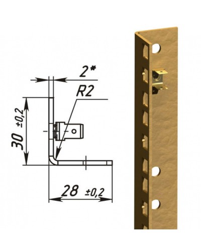 Направляющие для шкафов 47U TLK TLK-VNS2-L-47U в Стерлитамаке Полки для шкафов и стоек Pintop.ru