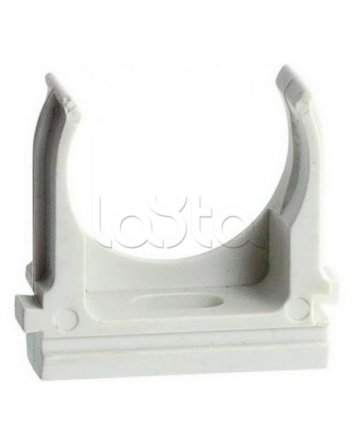 Держатель (клипса) для гофрированной или жесткой гладкой трубы D16 мм, без галогена Экопласт 41716HF в Стерлитамаке Держатели, клипсы, скобы Pintop.ru